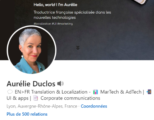 Profil Linkedin Aurélie Duclos